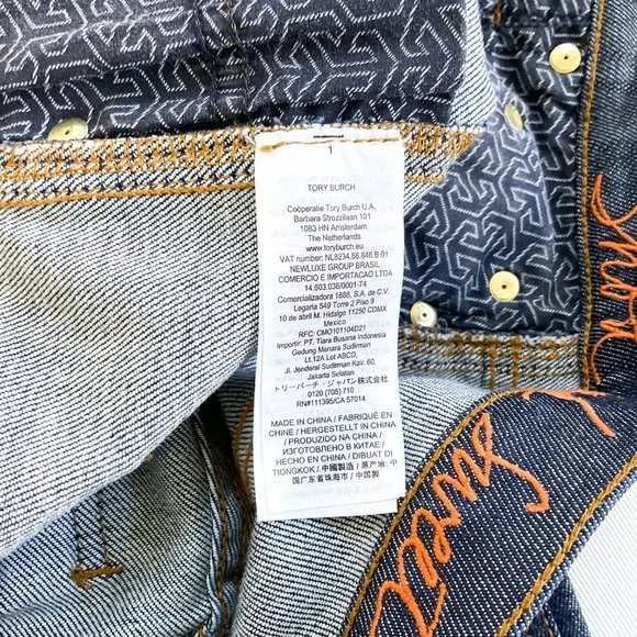 NWOT Tory Burch Mid-rise Cropped Bootcut Jeans Size 24 - Picture 6 of 7